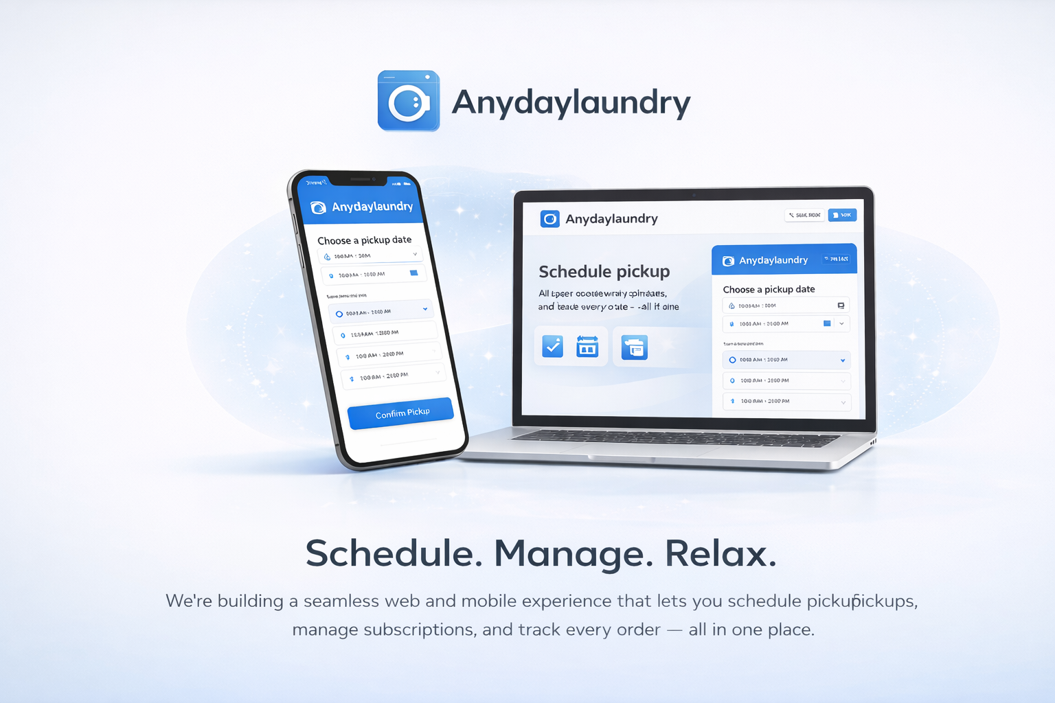 Coming soon web app and mobile app image
