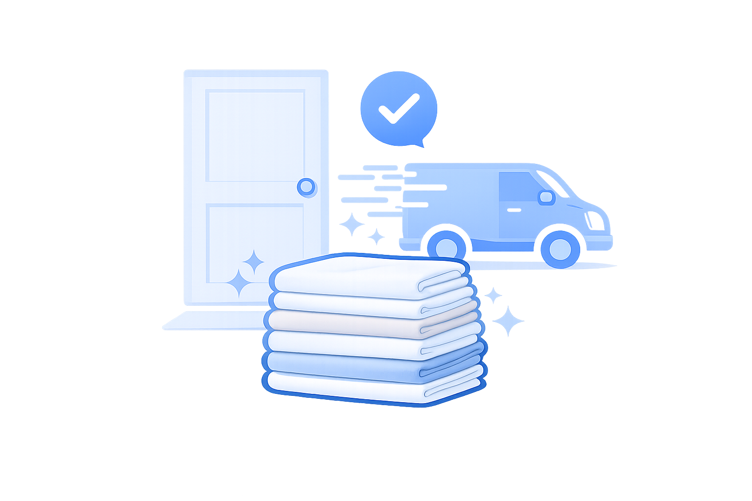 Delivered folded clothes in font door